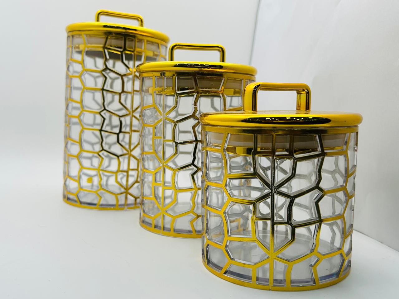 Glossy Gold Acrylic Container
