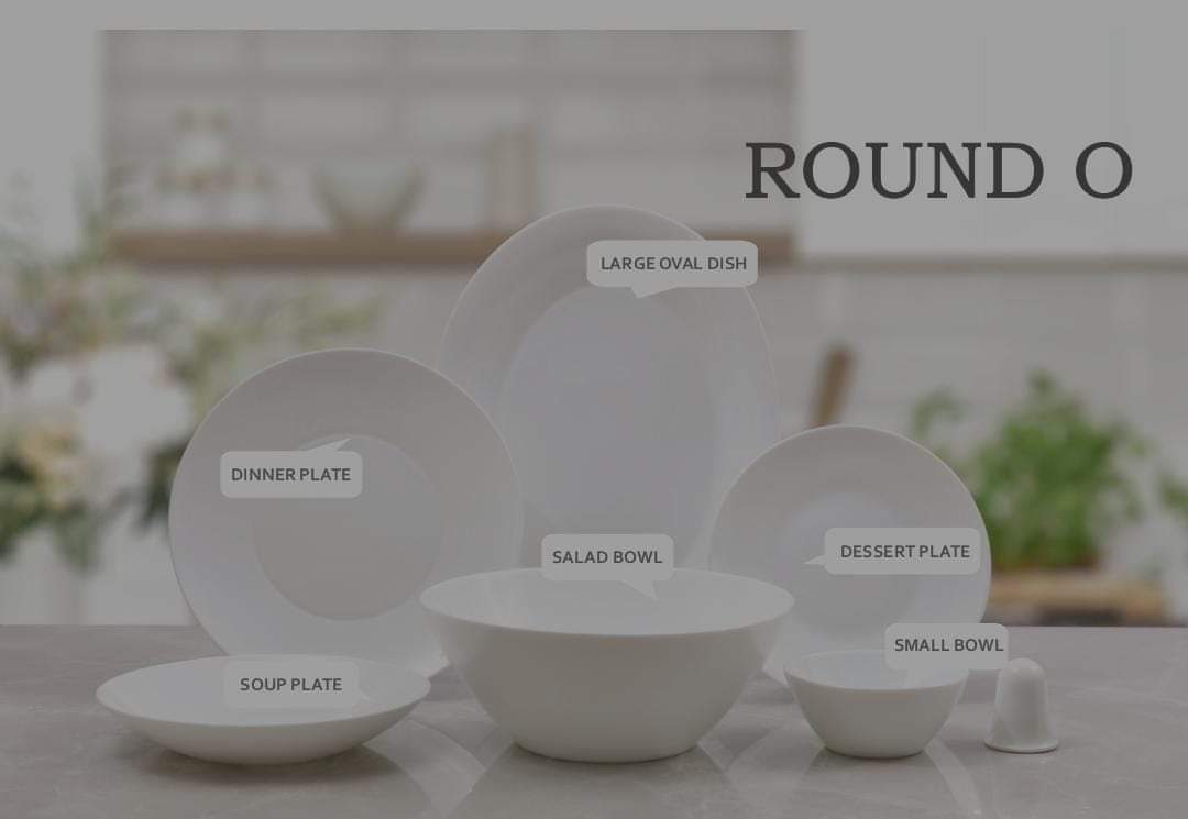 Loose clear white Marble diner set