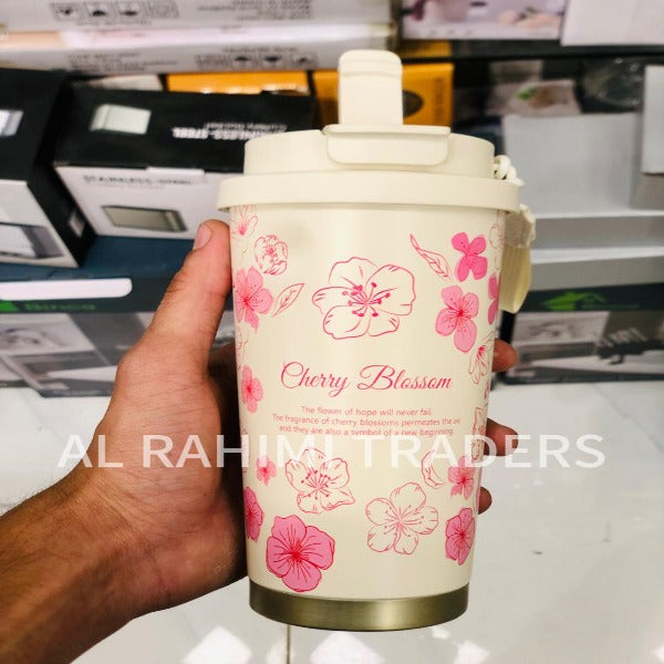 Flower Print Coffee Cup