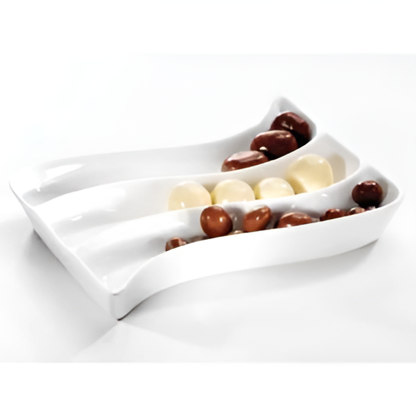 Division serving snack plate