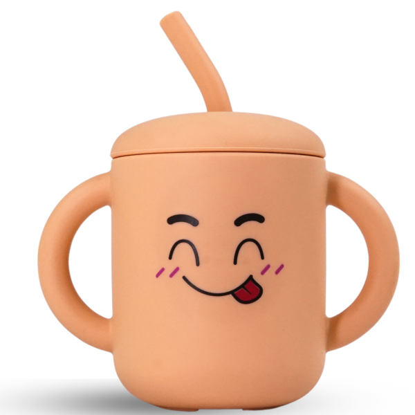 Moodies Silicone Sippy Cup – BPA-Free Straw Cup with Handles for 6+ Months | Safe, Fun & Full of Personality