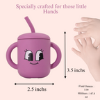 Moodies Silicone Sippy Cup – BPA-Free Straw Cup with Handles for 6+ Months | Safe, Fun & Full of Personality