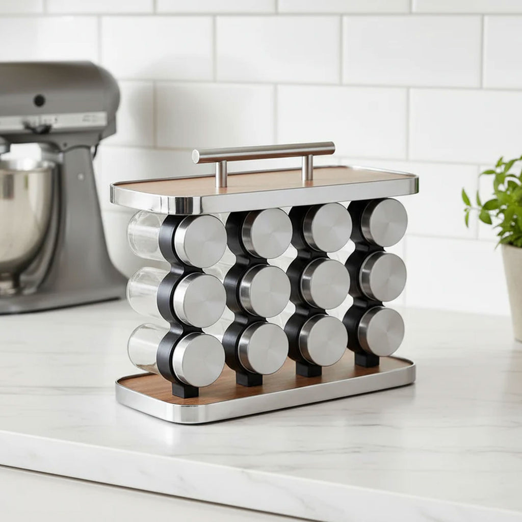 12 Jar Countertop Spice Organizer Rack