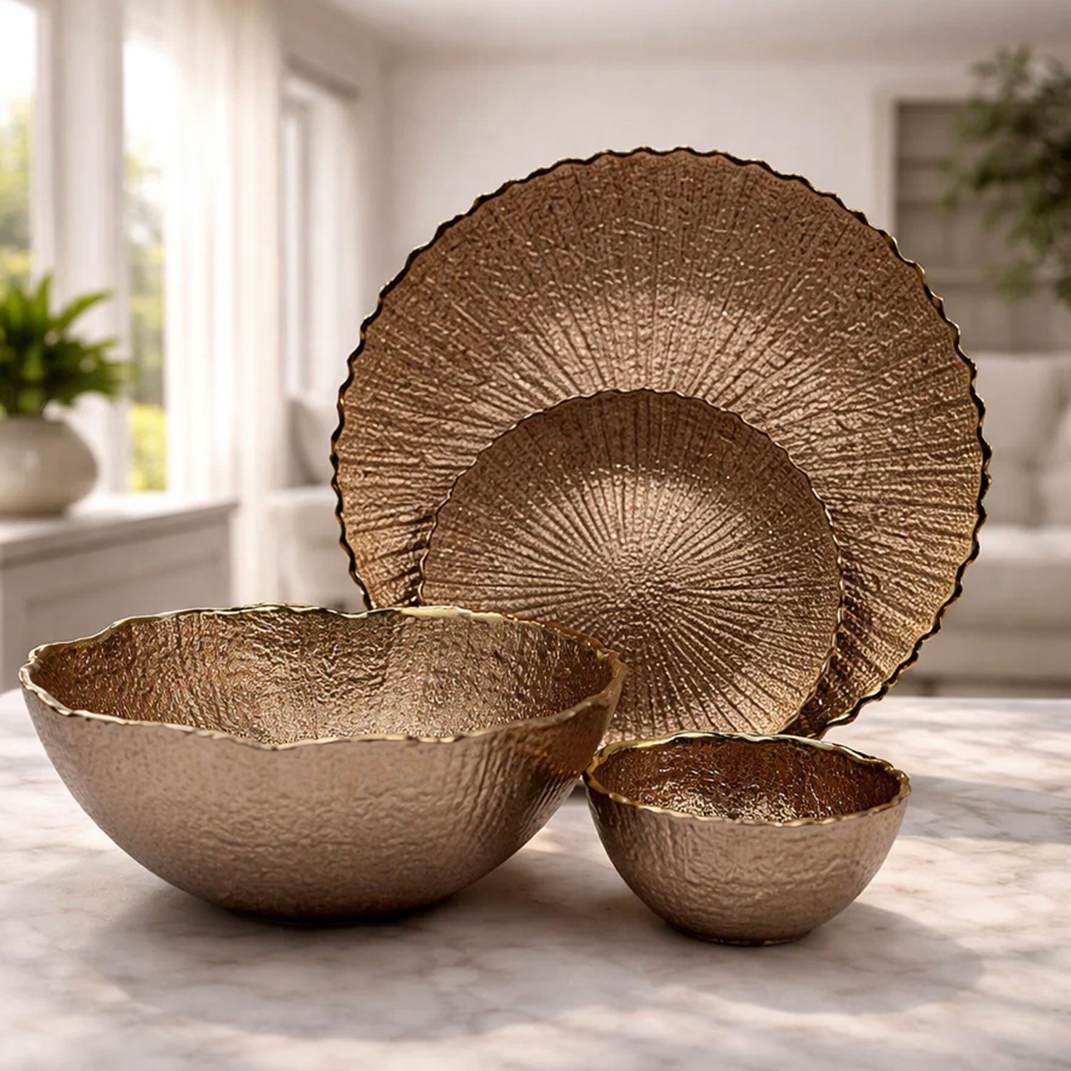 14 Pcs Glass Serving Set