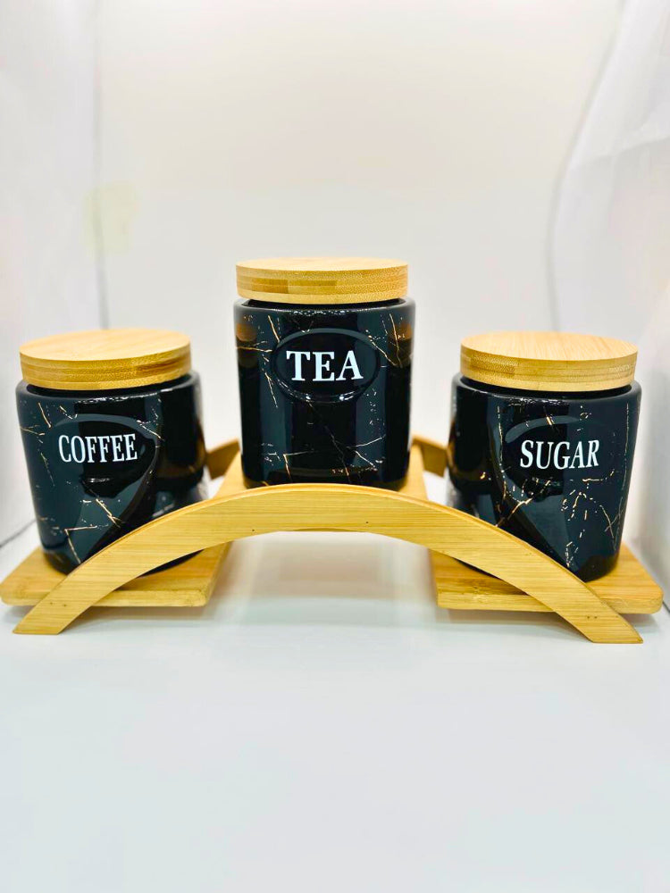Ceramic Jars Coffee/Sugar & Tea