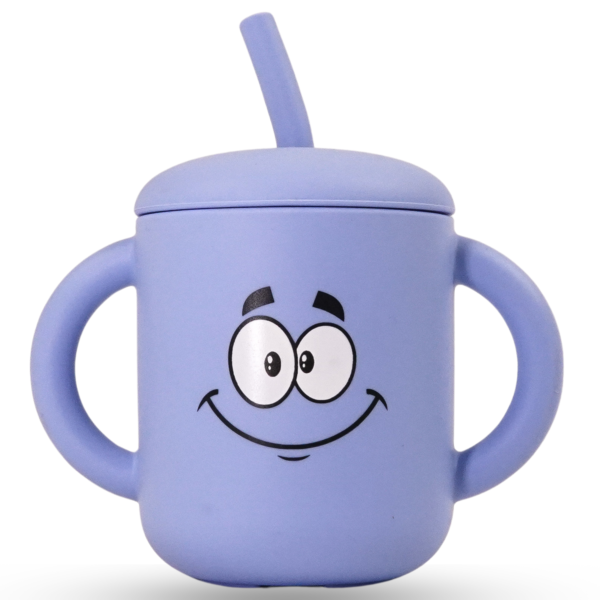 Moodies Silicone Sippy Cup – BPA-Free Straw Cup with Handles for 6+ Months | Safe, Fun & Full of Personality