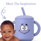 Moodies Silicone Sippy Cup – BPA-Free Straw Cup with Handles for 6+ Months | Safe, Fun & Full of Personality