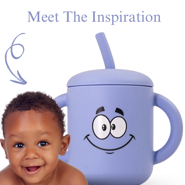 Moodies Silicone Sippy Cup – BPA-Free Straw Cup with Handles for 6+ Months | Safe, Fun & Full of Personality
