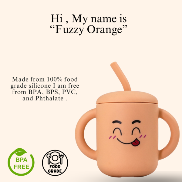 Moodies Silicone Sippy Cup – BPA-Free Straw Cup with Handles for 6+ Months | Safe, Fun & Full of Personality