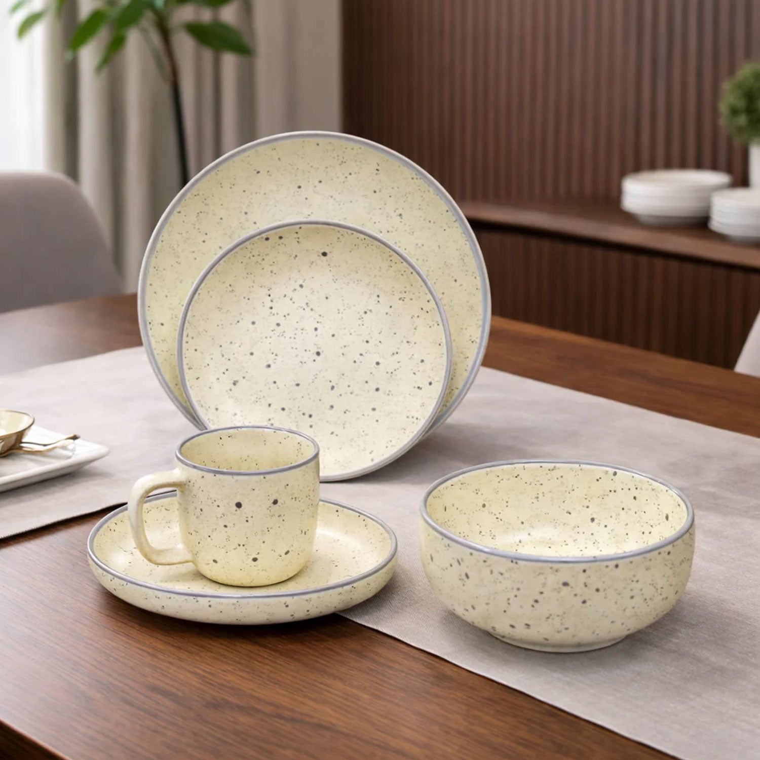 24Pcs Ceramic Dinner Set - Mozzaik Style
