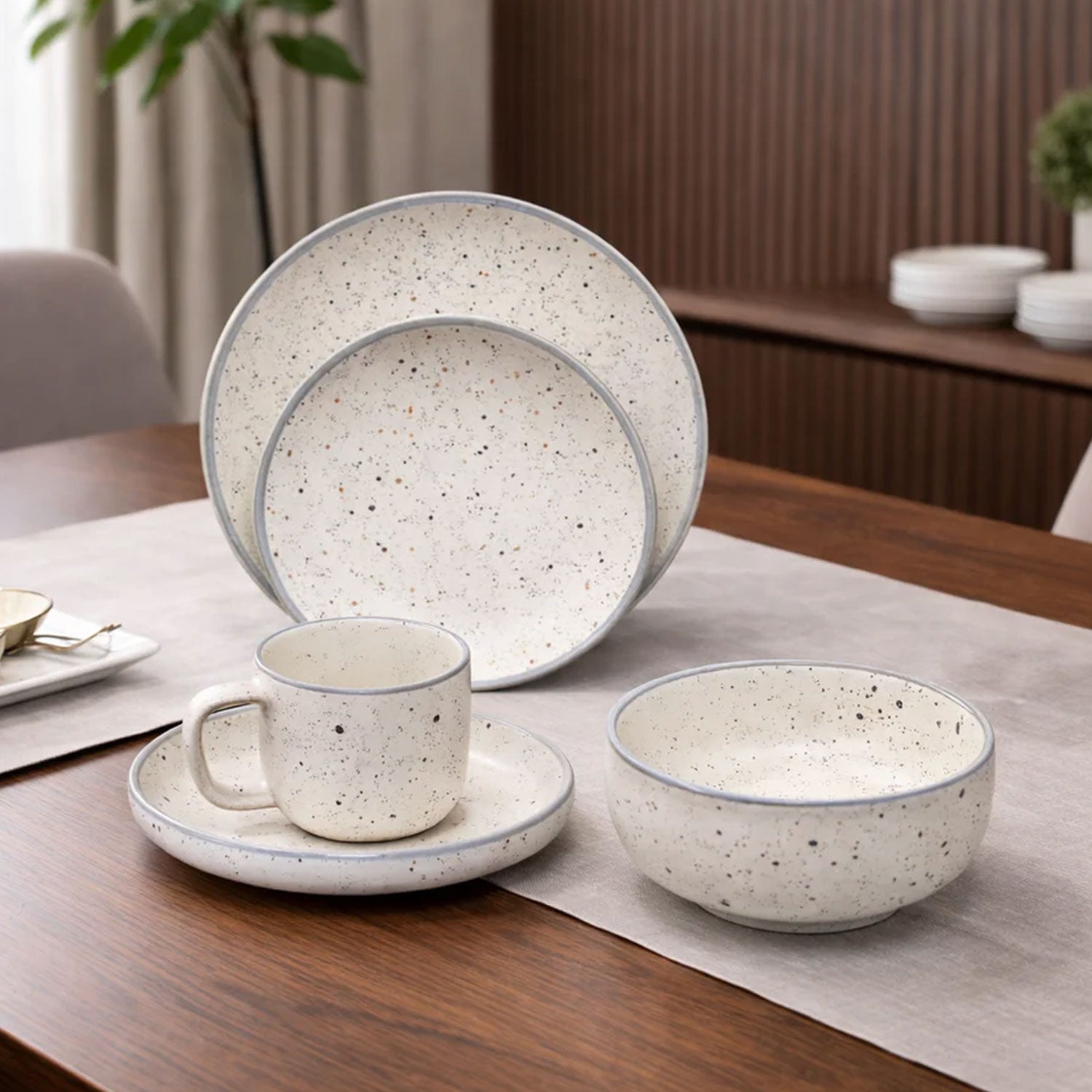 24Pcs Ceramic Dinner Set - Mozzaik Style