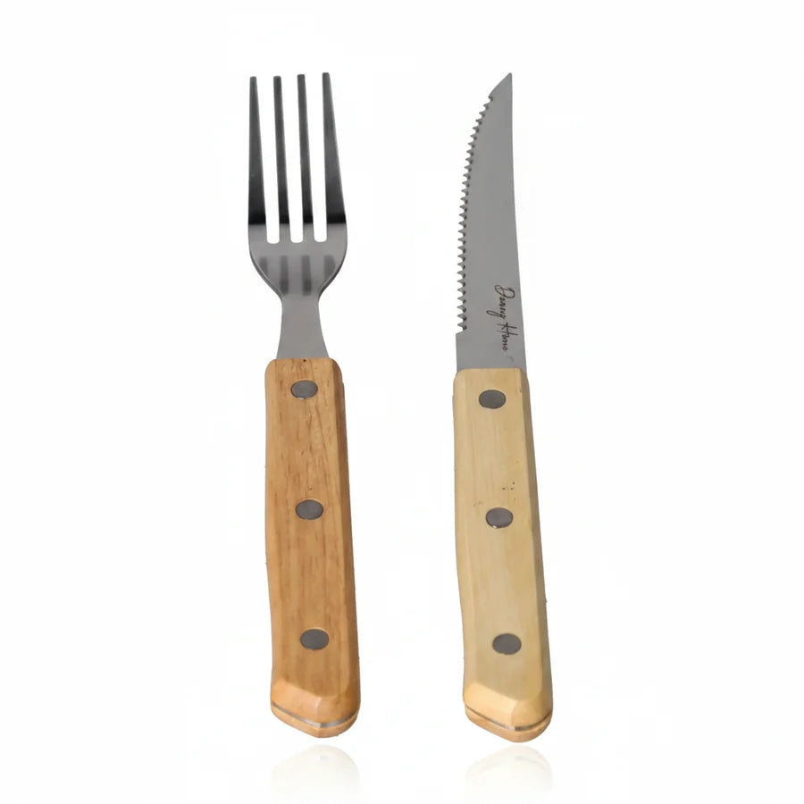 12Pcs Steak Knife&Fork Set 12-48c