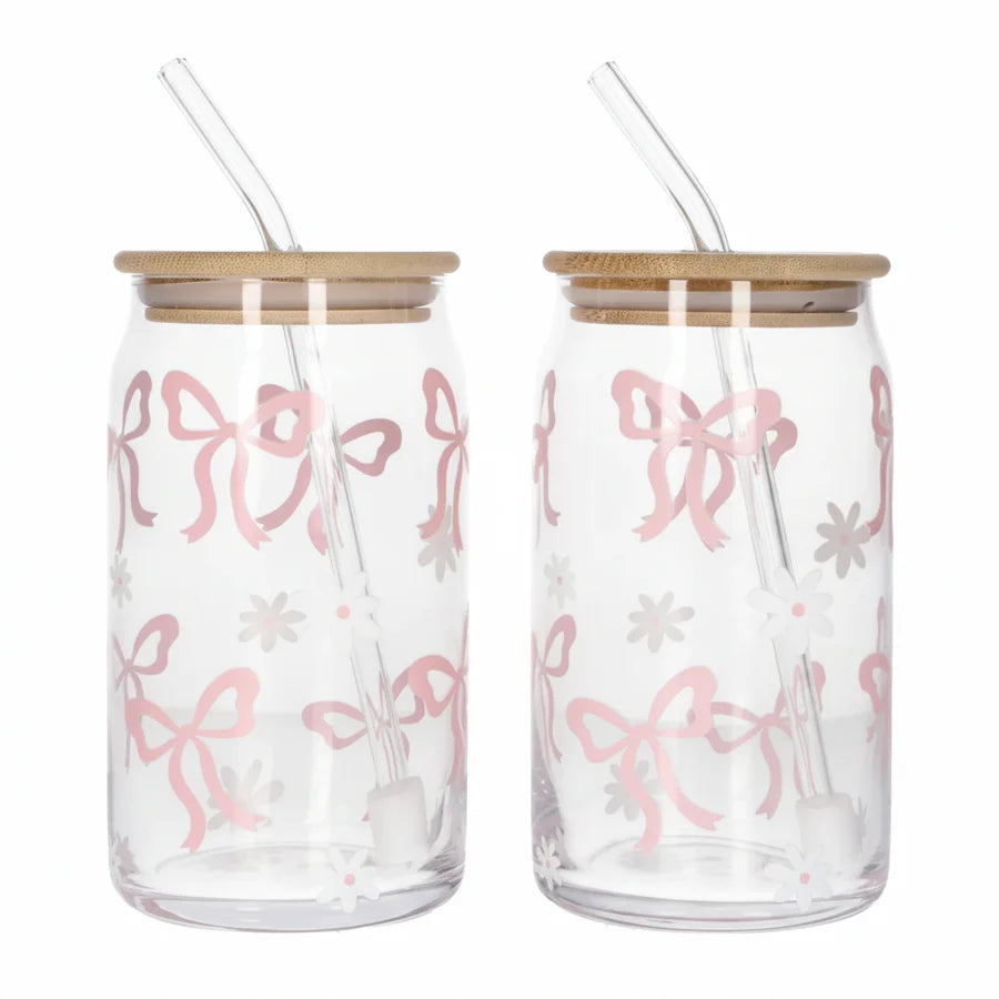 Straw Glass 2Pcs Set 500ml 12c