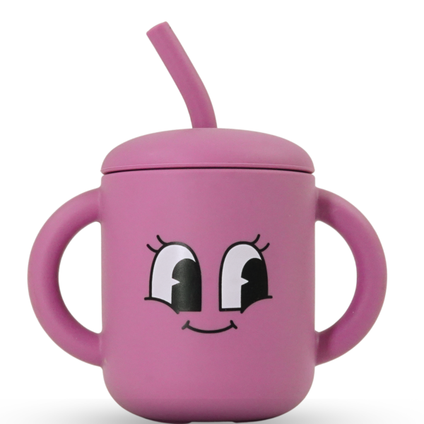 Moodies Silicone Sippy Cup – BPA-Free Straw Cup with Handles for 6+ Months | Safe, Fun & Full of Personality