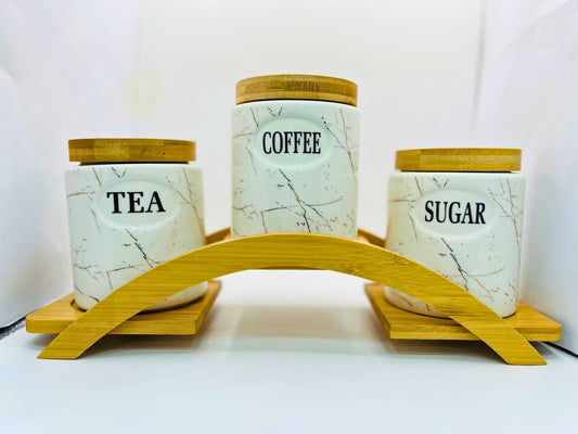 Ceramic Jars Coffee/Sugar & Tea