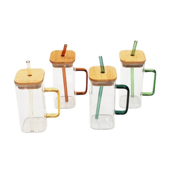 Straw Mug ~ Wooden Lid