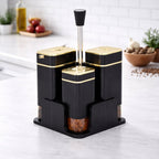 4-Piece Spice Jar Set with Stand