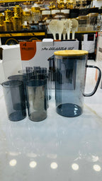 Luxury Amber Glass 7-Piece Decanter & Water Set