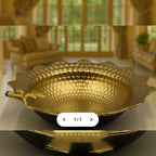 HAMMERED GOLD METAL SERVING TRAY