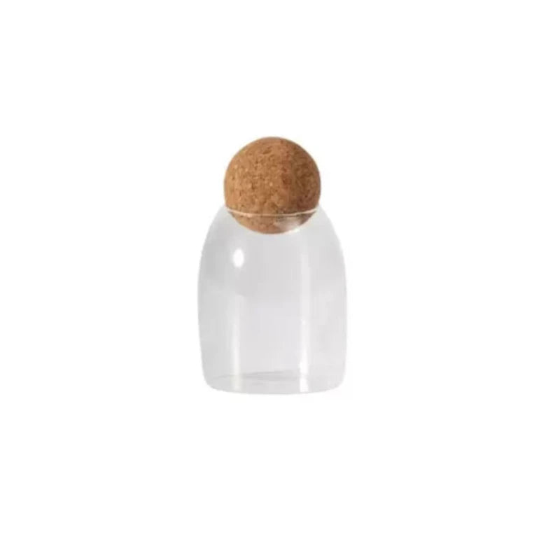 Glass Jar Round Ball Lid single