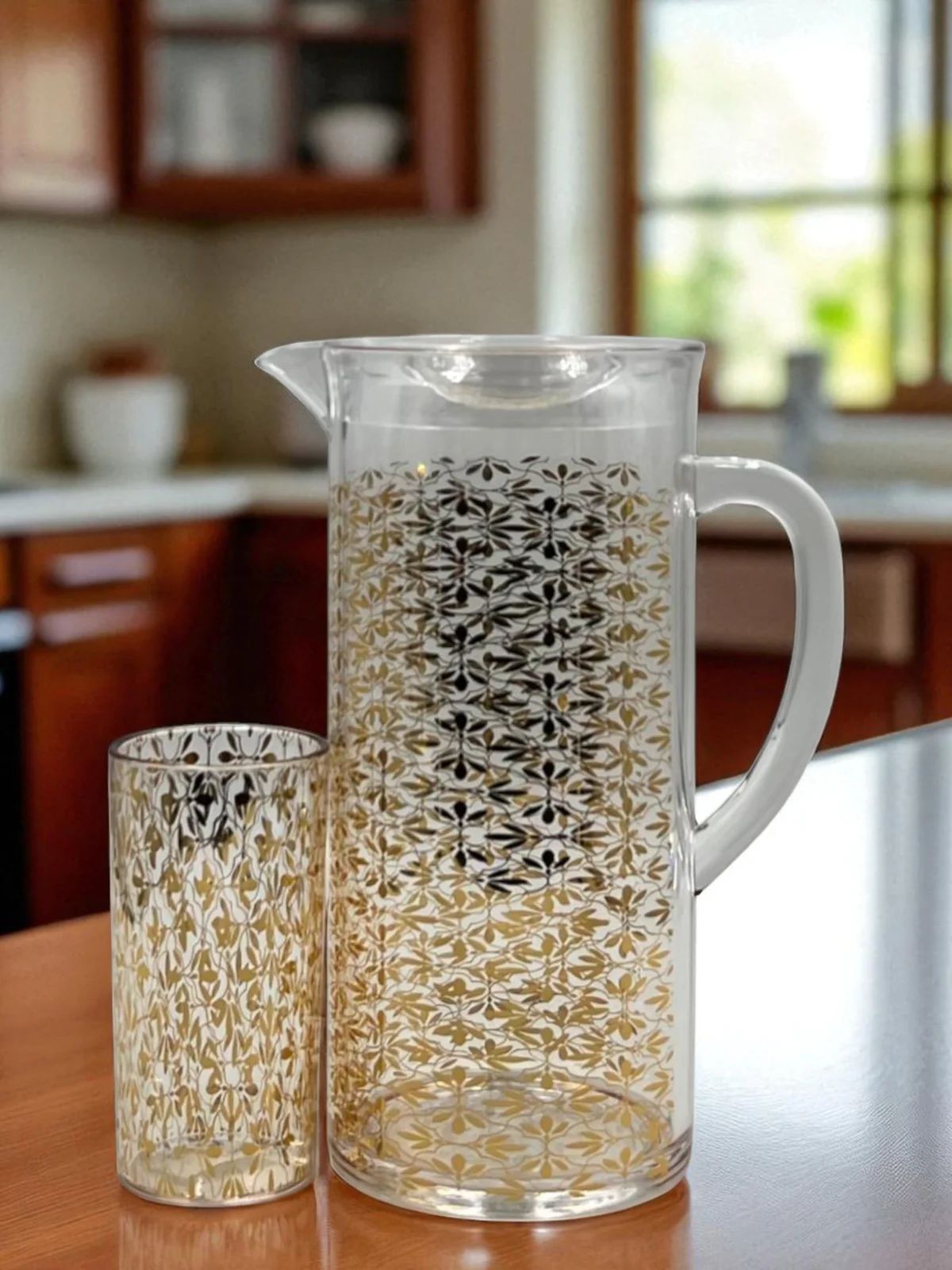 Leafy Jug & Glass Set