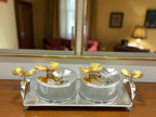 Luxe Acrylic Container with Tray Stand