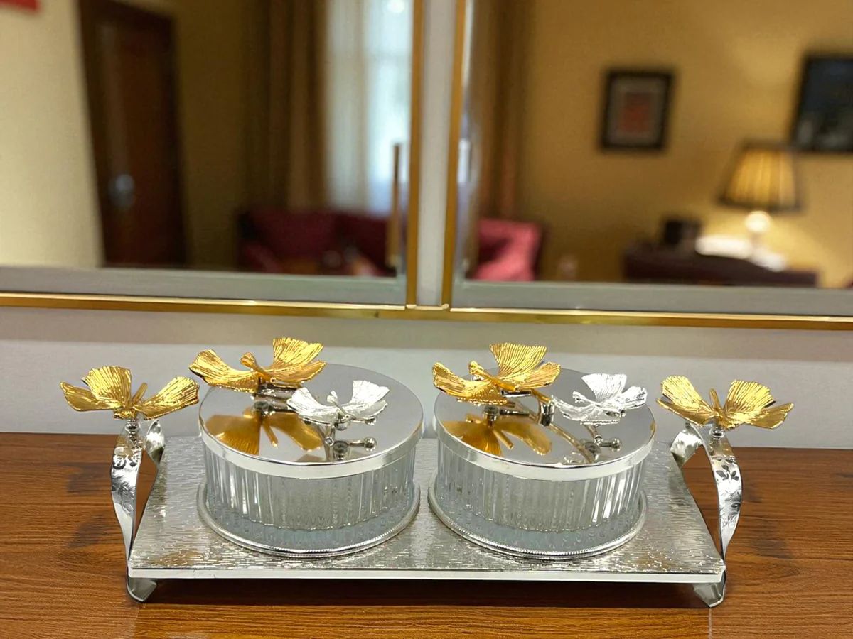 Luxe Acrylic Container with Tray Stand