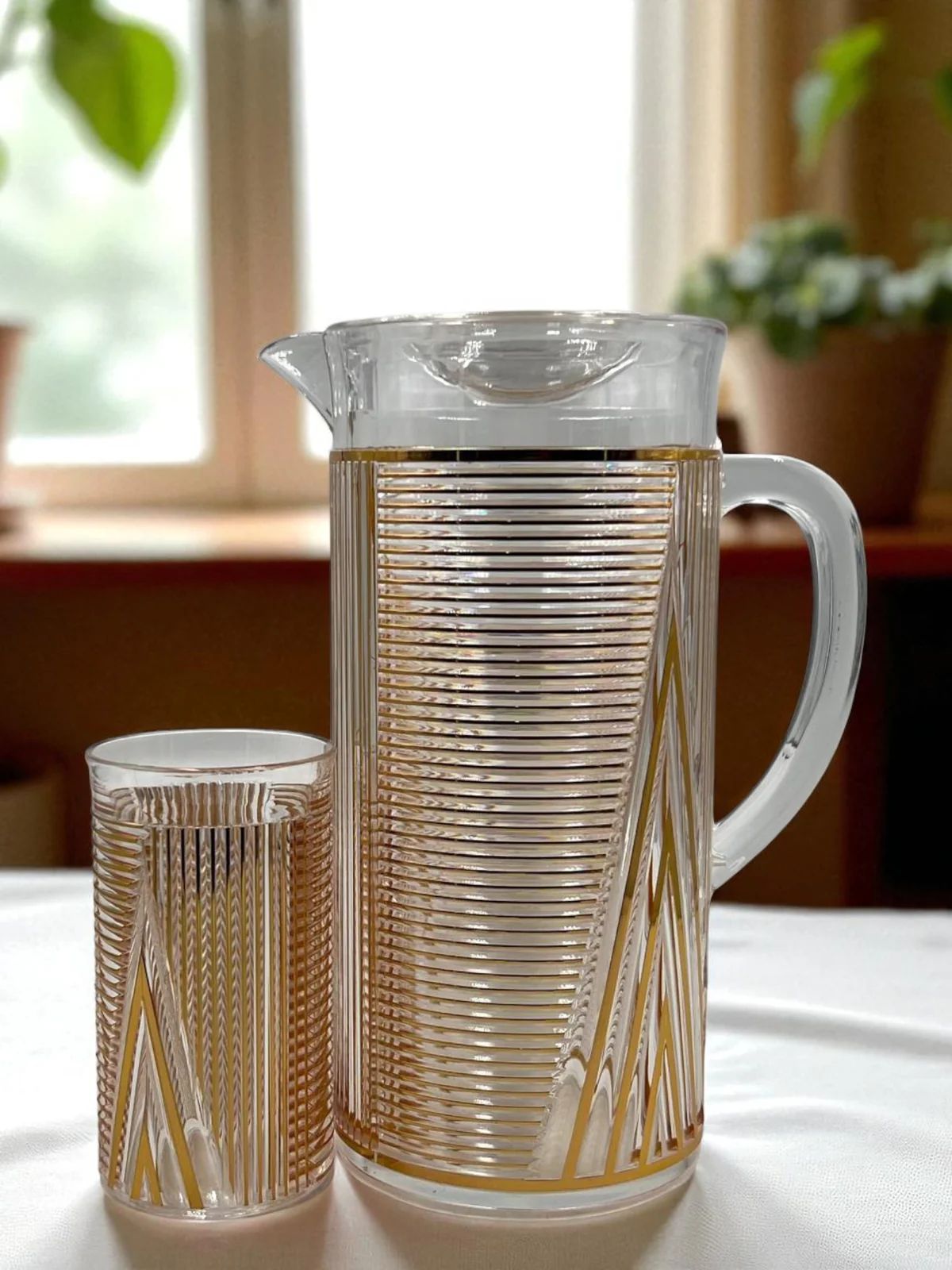 Elegant Jug and Glass Set