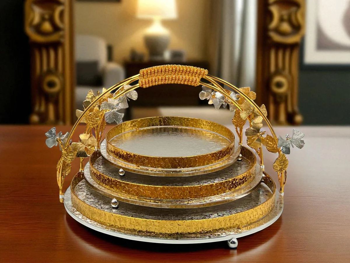 Butterfly Round Tray Set