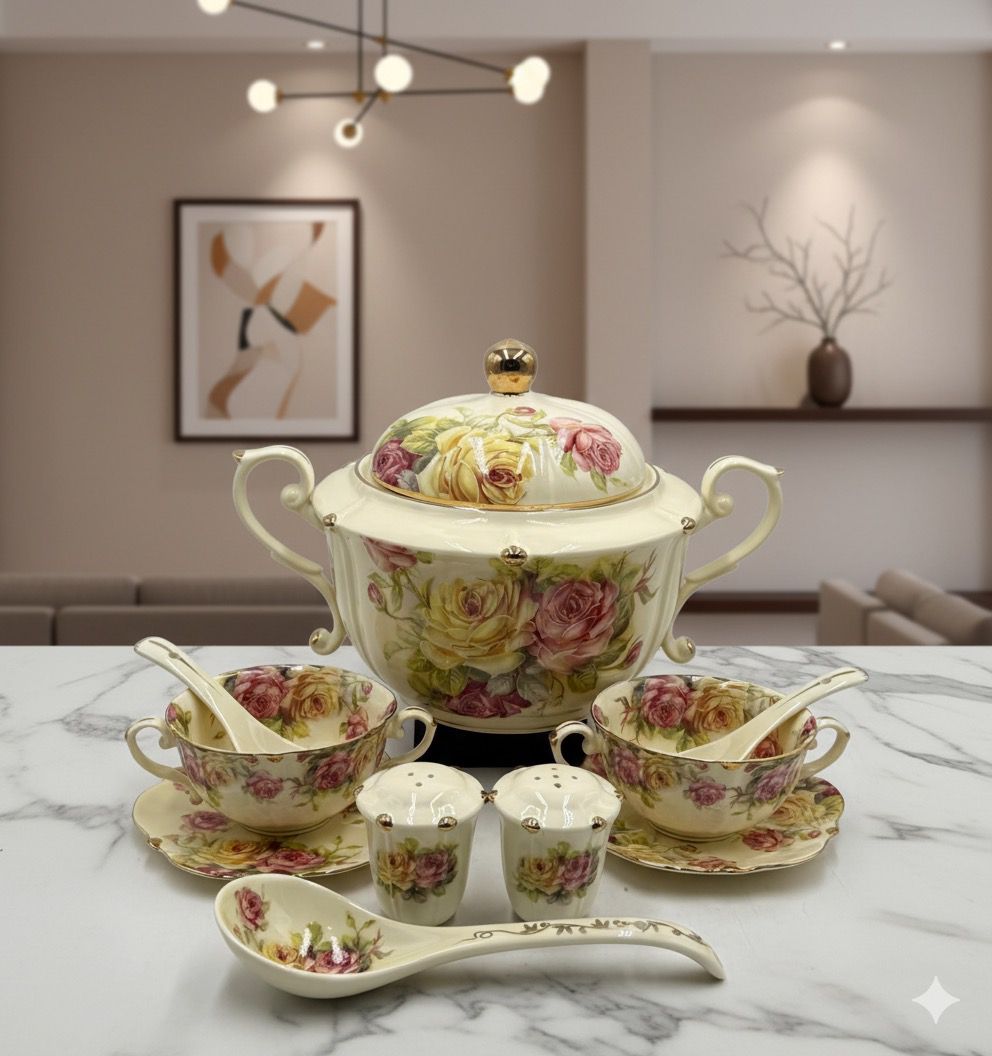 Rossy Pink Soup Set