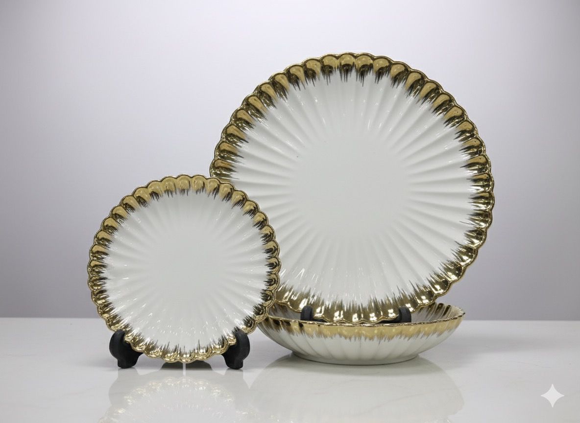 Elegant Diner Plate Set ~ 18pcs