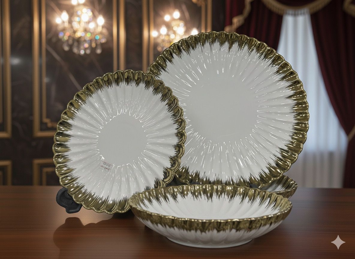 Elegant Diner Plate Set ~ 18pcs