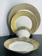 Gold japanese Plate Set ~ 24pcs