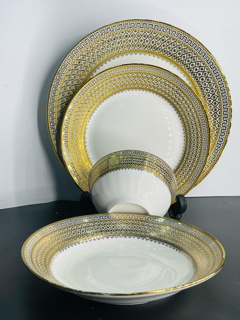 Gold japanese Plate Set ~ 24pcs