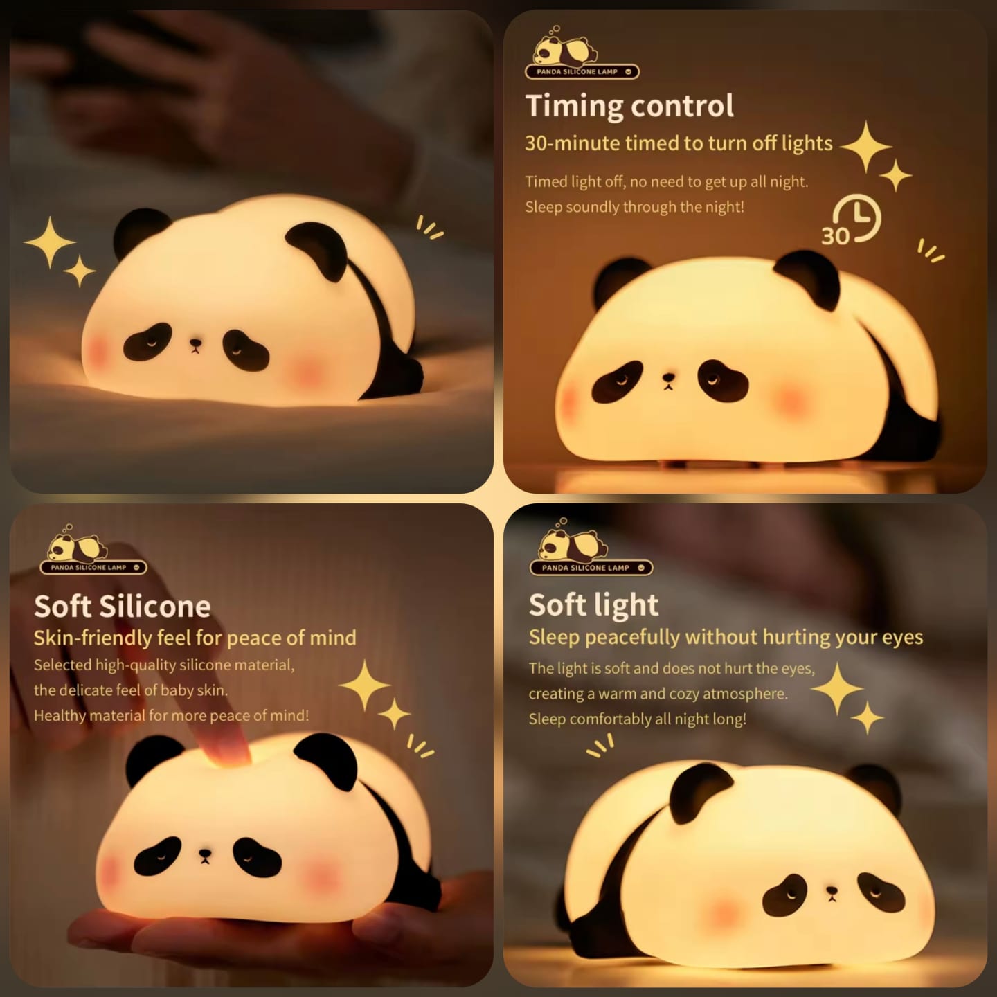 Adorable Panda Silicone Night Lamp