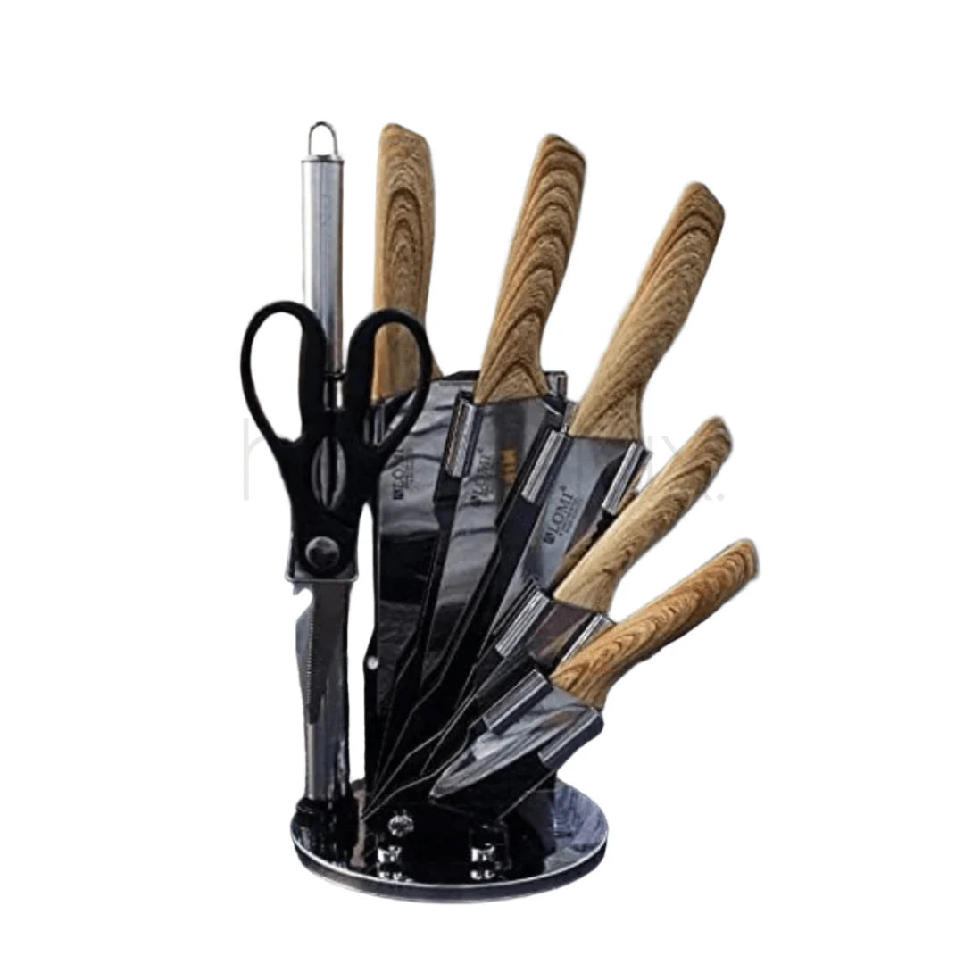 Wood Pattern 8pcs Knife Sets