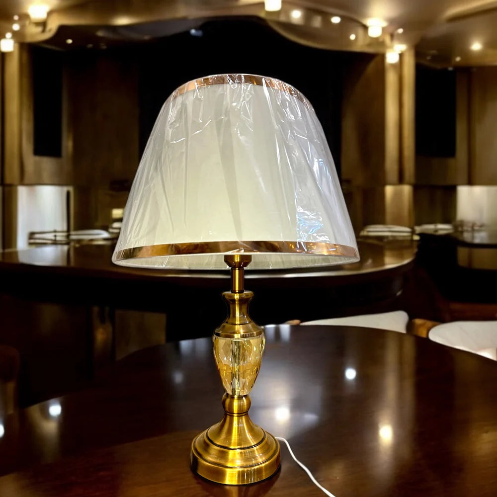BRASS CRYSTAL LAMP
