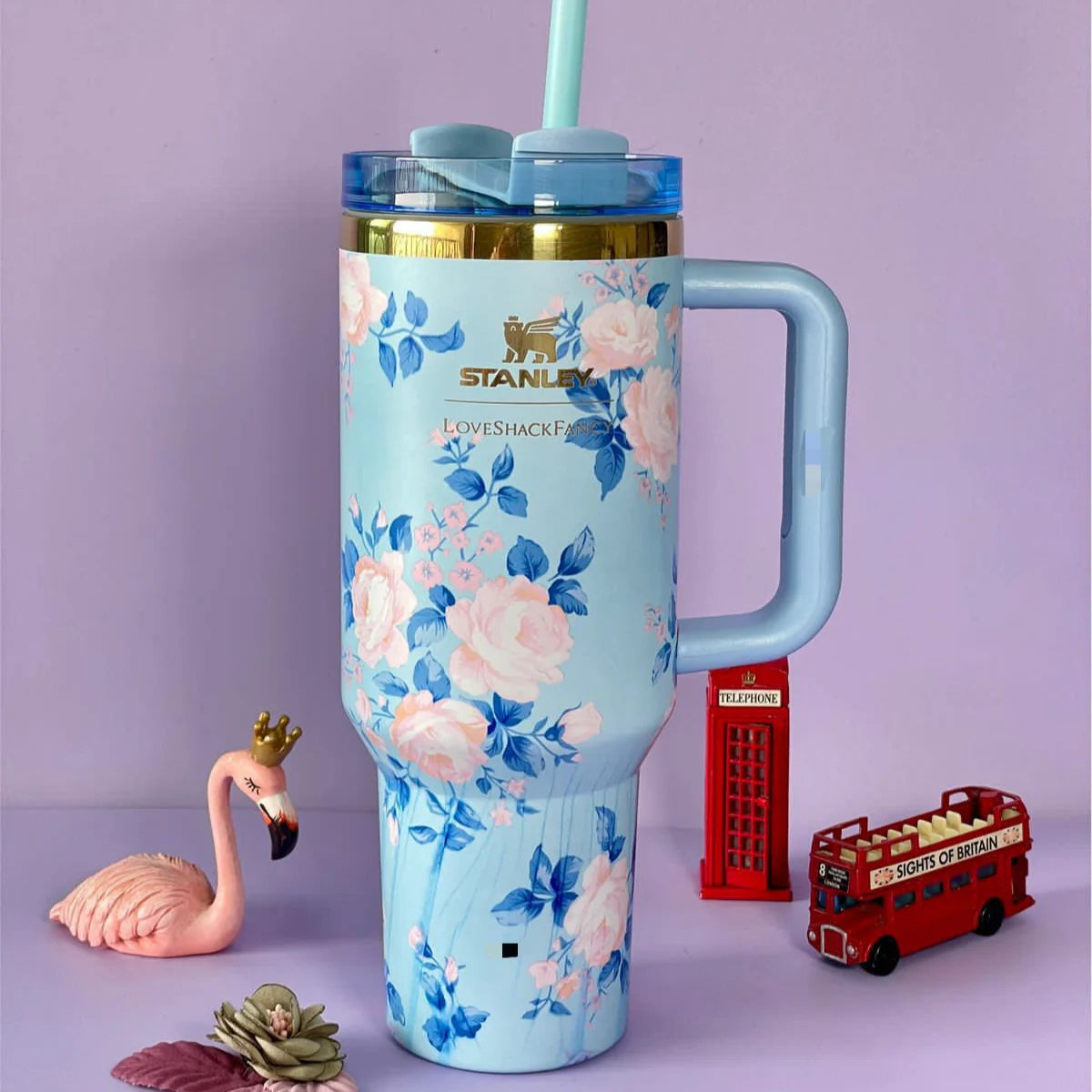 Stanley 40oz with floral packaging