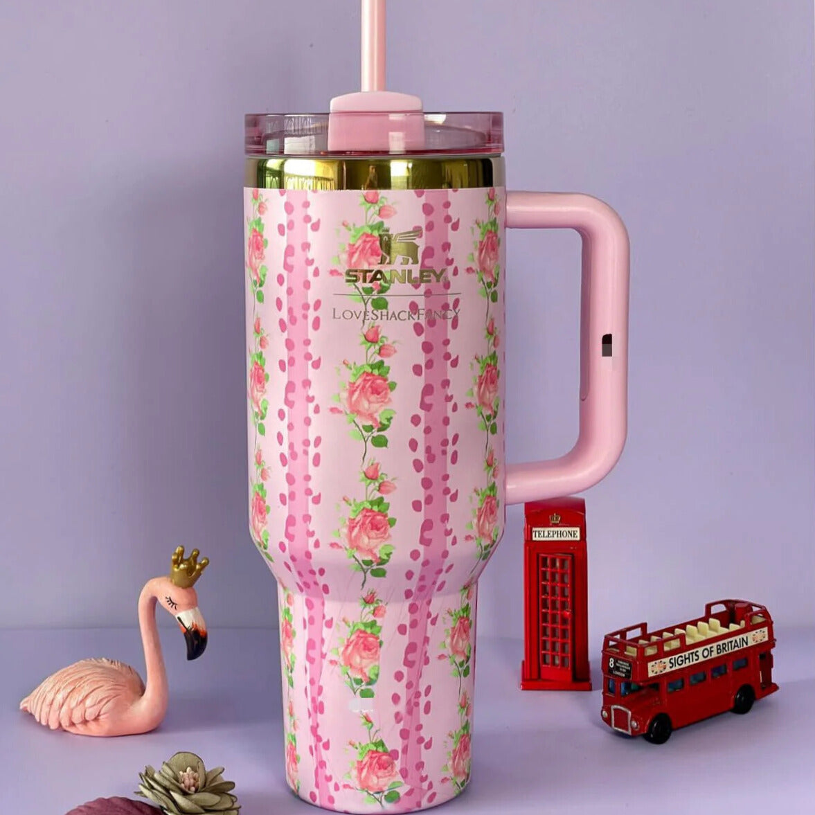 Stanley 40oz with floral packaging