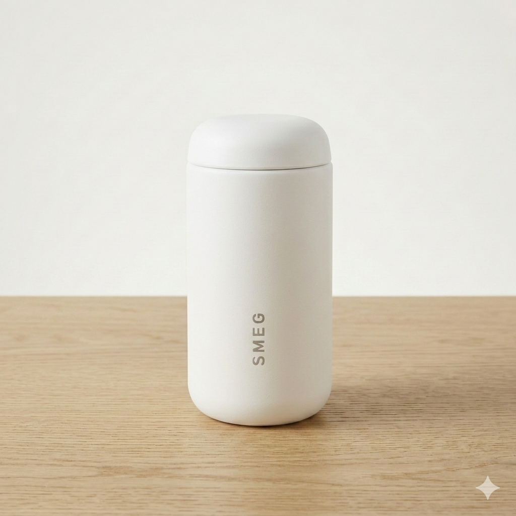 SMEG Premium Finish Stainless Steel Travel Mug 350ml