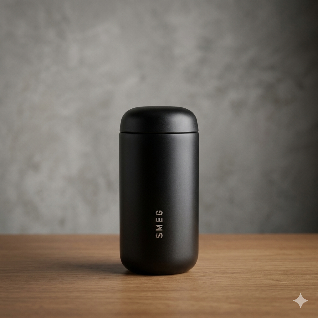SMEG Premium Finish Stainless Steel Travel Mug 350ml