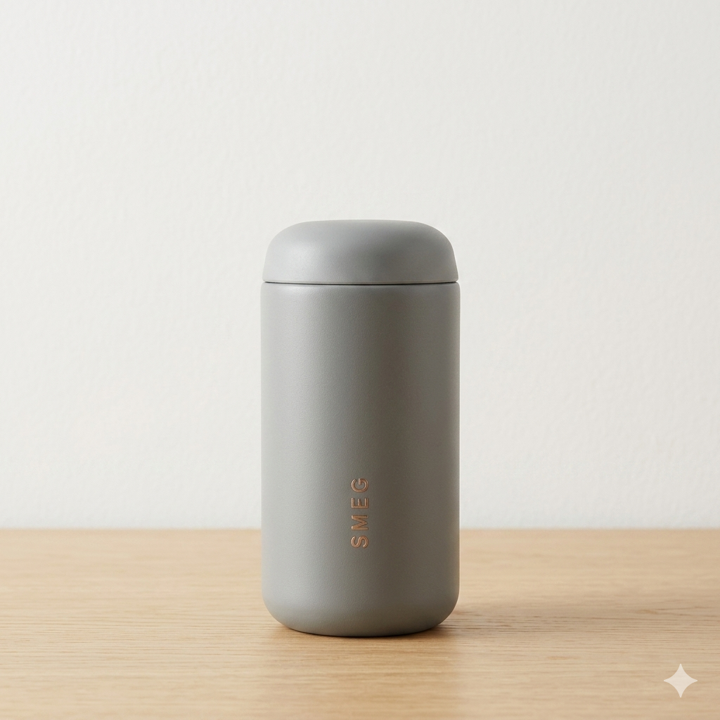 SMEG Premium Finish Stainless Steel Travel Mug 350ml