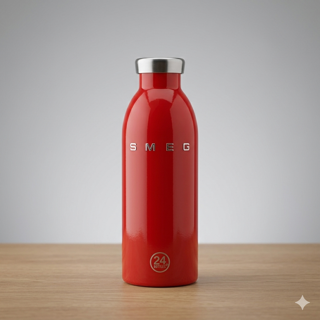 SMEG x 24Bottles Premium Stainless Steel Insulated Water Bottle – Limited Edition Eco-Friendly Thermos Travel Flask