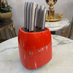 Smeg 50s Retro Style 6-Piece Knife Block Set