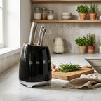 Smeg 50s Retro Style 6-Piece Knife Block Set