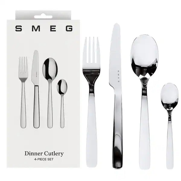 Smeg Premium 4-Piece Stainless Steel Dinner Cutlery Set
