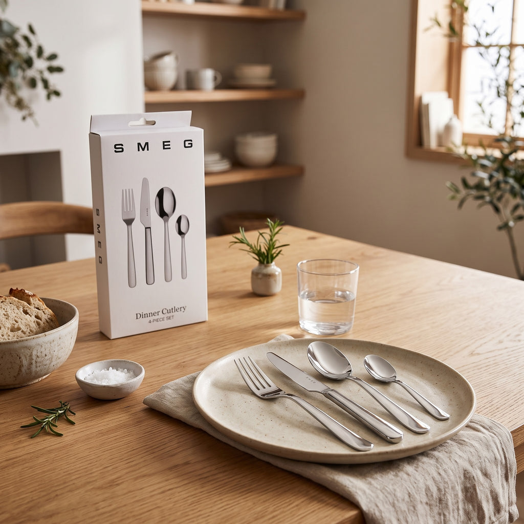 Smeg Premium 4-Piece Stainless Steel Dinner Cutlery Set