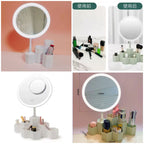 Led makeup Mirror with makeup oragnizer