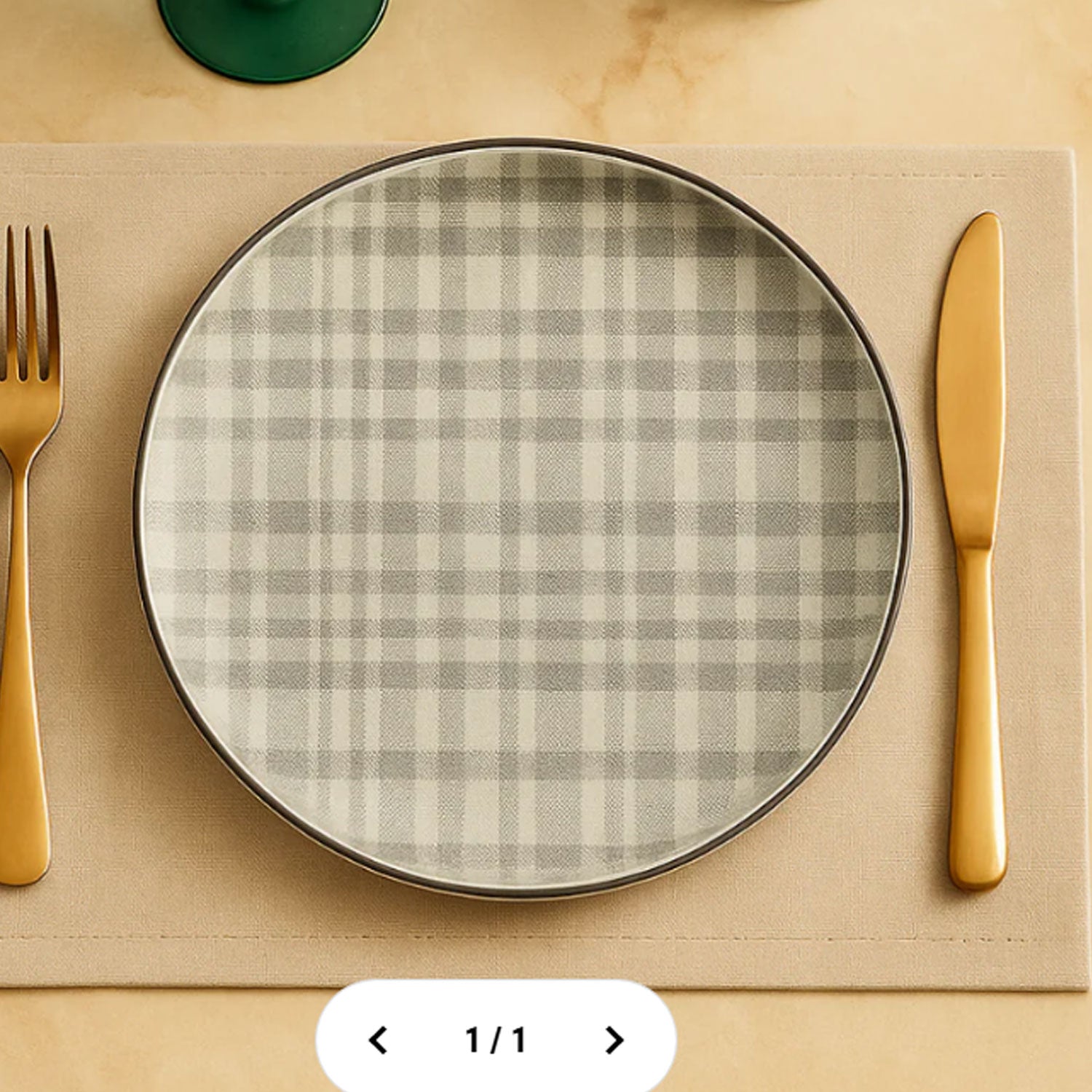 LUXURY PLAID DINNER PLATE SET