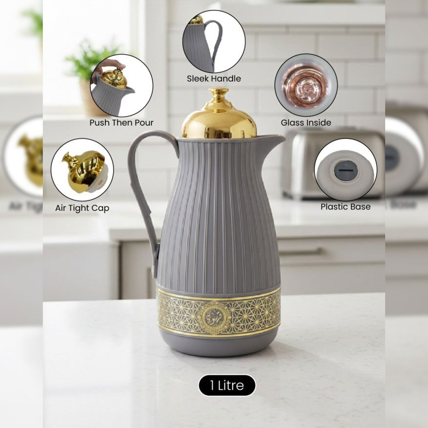 Premium 1-Liter Vacuum Thermos Flask